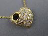 ESTATE .40CT DIAMOND 14KT YELLOW GOLD 3D CLASSIC PUFFED HEART PENDANT #22986