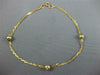 ESTATE 14KT YELLOW GOLD 3D CLASSIC BEAD BY THE YARD FUN BRACELET #26815