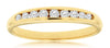 .25CT DIAMOND 14KT YELLOW GOLD 3D ROUND CLASSIC CHANNEL WEDDING ANNIVERSARY RING