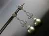 1.04CT DIAMOND & AAA TAHITIAN PEARL 18KT WHITE GOLD 3D FILIGREE HANGING EARRINGS