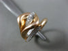 ESTATE .25CT ROUND DIAMOND 14KT ROSE GOLD 3D MATTE TULIP FLOWER LOVE FUN RING