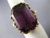 ESTATE EXTRA LARGE 60.20CT DIAMOND & AAA AMETHYST 14KT TWO TONE GOLD 3D FUN RING