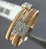 ESTATE WIDE .18CT DIAMOND 14K WHITE & ROSE GOLD 3D SQUARE MESH FLEXIBLE FUN RING