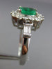 ESTATE 2.05CT DIAMOND & EMERALD 18KT WHITE GOLD 3D HALO CLASSIC ENGAGEMENT RING