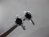 ESTATE .82CT DIAMOND & SAPPHIRE 14KT WHITE GOLD OVAL LEVERBACK HANGING EARRINGS