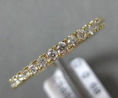 ESTATE .68CT DIAMOND 14KT YELLOW GOLD CLASSIC ETERNITY WEDDING ANNIVERSARY RING