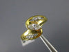 ANTIQUE WIDE .33CT DIAMOND 14KT YELLOW GOLD 3D PROMISE FRIENDSHIP RING #12081