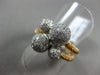 ESTATE LARGE 1.22CT ROUND DIAMOND 18KT 2 TONE GOLD 3D PAVE MULTI DOME MESH RING