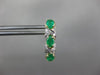 ESTATE 1.07CT DIAMOND & AAA COLOMBIAN EMERALD 14K YELLOW GOLD 3D X LOVE EARRINGS