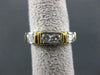 ANTIQUE WIDE 1.16CT DIAMOND 14K 2 TONE GOLD 6 STONE ANNIVERSARY RING E/F #21182