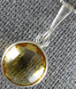 ESTATE 4.0CT AAA CITRINE 14KT WHITE GOLD EXTRA FACET ROUND CLASSIC BEZEL PENDANT