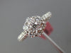 ESTATE 1.15CT ROUND PRINCESS DIAMOND 18KT WHITE GOLD CLUSTER FLOWER FUN RING F/G