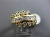 ESTATE WIDE 2.0CT DIAMOND 14K YELLOW GOLD CRISS CROSS WEDDING ANNIVERSARY RING