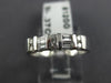 ANTIQUE .37CT ROUND & BAGUETTE DIAMOND 14K WHITE GOLD 3D ANNIVERSARY RING #12435