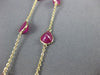 ESTATE LARGE 19.46CT AAA RUBY 14KT YELLOW GOLD BY THE YARD TIN CUP FUN NECKLACE
