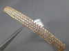 ESTATE WIDE 2.32CT DIAMOND 18KT ROSE GOLD CLASSIC MULTI ROW PAVE BANGLE BRACELET