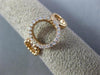 ESTATE .25CT DIAMOND 14KT ROSE GOLD ROUND BEADED CIRCLE OF LIFE CLASSIC FUN RING