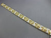 ANTIQUE WIDE 1.98CT DIAMOND 14KT WHITE & YELLOW GOLD 3D PUZZLE BRACELET #19715