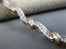 ESTATE WIDE & LONG 1.50CT ROUND DIAMOND 14KT WHITE & ROSE GOLD 3D WAVE BRACELET