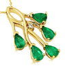 ESTATE 1.02CT DIAMOND & AAA EMERALD 14KT YELLOW GOLD CLASSIC TEAR DROP PENDANT
