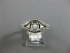 ESTATE .45CT DIAMOND 14KT WHITE GOLD V SHAPE CLASSIC SEMI MOUNT ENGAGEMENT RING