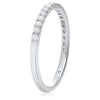 ESTATE .26CT DIAMOND 14KT WHITE GOLD SEMI ETERNITY SHARE PRONG ANNIVERSARY RING