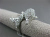 ESTATE 1.82CT DIAMOND 14KT WHITE GOLD 3D HANDCRAFTED HAPPY DOLPHIN FUN RING