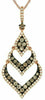 .56CT WHITE & CHOCOLATE FANCY DIAMOND 14KT ROSE GOLD MULTI HEART JOURNEY PENDANT