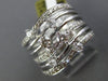 ESTATE WIDE .85CT DIAMOND 18KT WHITE GOLD MULTI ROW SEMI ETRNITY ETOLIE FUN RING