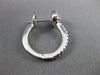 ANTIQUE .80CT DIAMOND 14KT WHITE GOLD CIRCULAR HALO HOOP HUGGIE EARRINGS #15706