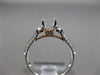 ESTATE .39CT DIAMOND 18KT TWO TONE GOLD 3 STONE HEART SEMI MOUNT ENGAGEMENT RING