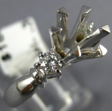 .30CT DIAMOND 18KT WHITE GOLD ROUND THREE STONE SEMI MOUNT ENGAGEMENT RING #2449