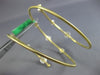 ESTATE LARGE 1.69CT DIAMOND 18K TWO TONE GOLD 3D FLOWER FLEXIBLE BANGLE BRACELET