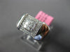 ESTATE WIDE .35CT DIAMOND 18K WHITE GOLD ROUND & PRINCESS BEZEL ANNIVERSARY RING