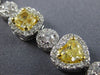 ESTATE GIA 25.1CT WHITE & FANCY YELLOW DIAMOND 18KT TWO TONE GOLD LOVE NECKLACE