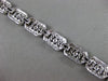 ESTATE WIDE 1.40CT DIAMOND 14KT WHITE GOLD 3D FILIGREE MILGRAIN TENNIS BRACELET