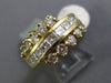 ESTATE WIDE 2.0CT DIAMOND 14K YELLOW GOLD CRISS CROSS WEDDING ANNIVERSARY RING