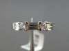 ESTATE .81CT ROUND BAGUETTE DIAMOND 14KT WHITE GOLD WEDDING ANNIVERSARY RING 4mm