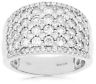 ESTATE LARGE 2.0CT DIAMOND 14KT WHITE GOLD SEMI ETERNITY ROUND ANNIVERSARY RING