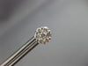ESTATE .75CT ROUND DIAMOND 14KT WHITE GOLD CLASSIC FLOWER CLUSTER STUD EARRINGS