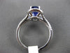 ESTATE 2.58CT DIAMOND & AAA SAPPHIRE 18KT WHITE GOLD OVAL HALO ENGAGEMENT RING