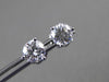 ESTATE LARGE 1.02CT DIAMOND 14KT WHITE GOLD 3D CLASSIC STUD EARRINGS #24088