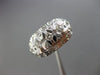 ANTIQUE WIDE .50CT DIAMOND PLATINUM 3D FILIGREE WEDDING ANNIVERSARY RING #26220