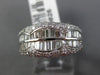 ESTATE WIDE 2.13CT ROUND & BAGUETTE DIAMOND 18KT WHITE GOLD 3D ANNIVERSARY RING