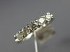 ESTATE .50CT DIAMOND 18KT WHITE GOLD 3D CLASSIC 5 STONE WEDDING ANNIVERSARY RING