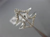 ESTATE LARGE .31CT DIAMOND 18KT WHITE GOLD 3D OPEN ANCHOR FRIENDSHIP FUN RING
