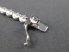 ANTIQUE 2.26CT ROUND DIAMOND 18KT WHITE GOLD 3D CIRCULAR TENNIS BRACELET #14542