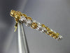 ESTATE 2.06CT WHITE & FANCY YELLOW DIAMOND 18K TWO TONE GOLD 3D HANGING EARRINGS