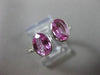 ANTIQUE LARGE 2.04CT DIAMOND & PINK SAPPHIRE 14KT WHITE GOLD TENSION RING #19113