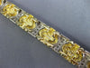 ANTIQUE WIDE 1.98CT DIAMOND 14KT WHITE & YELLOW GOLD 3D PUZZLE BRACELET #19715